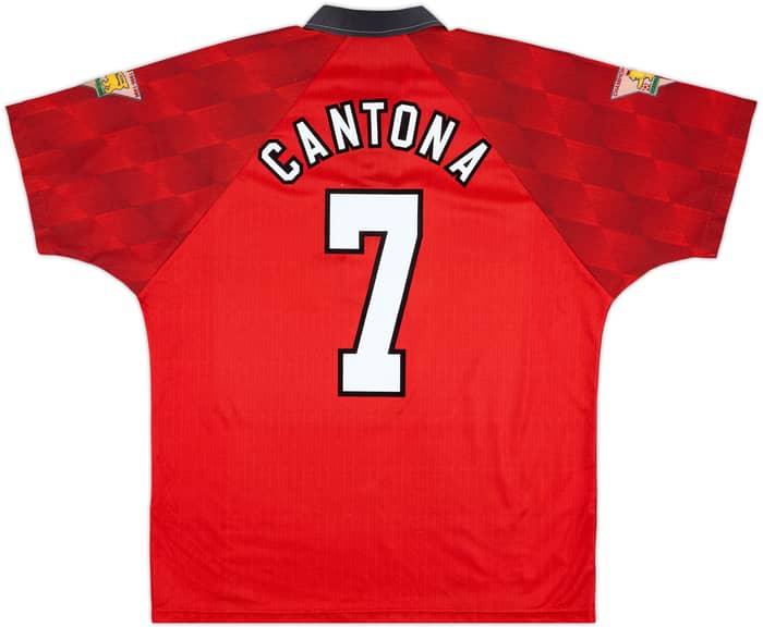 1996-98 Manchester United Home Shirt Cantona #7 - 7/10 - (L)