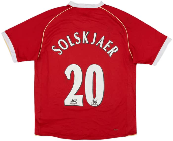 2006-07 Manchester United Home Shirt Solskjaer #20 - 6/10 - (M)