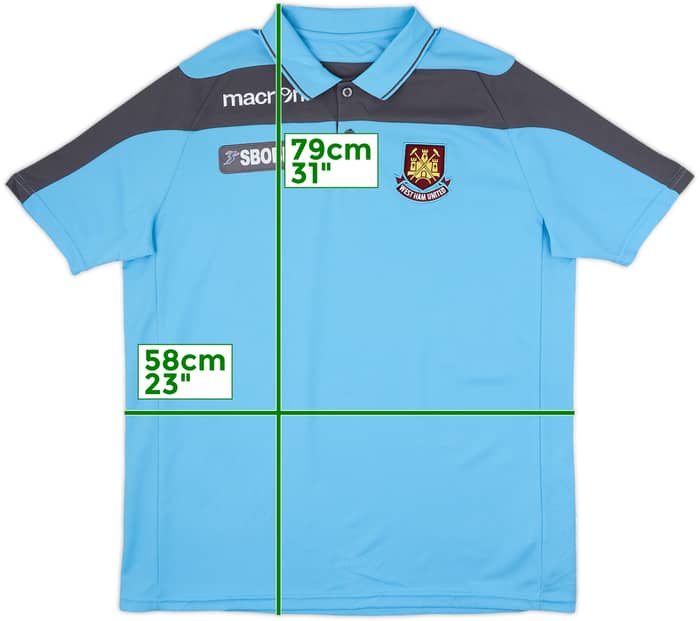 2012-13 West Ham Macron Polo Shirt - 9/10 - (L)