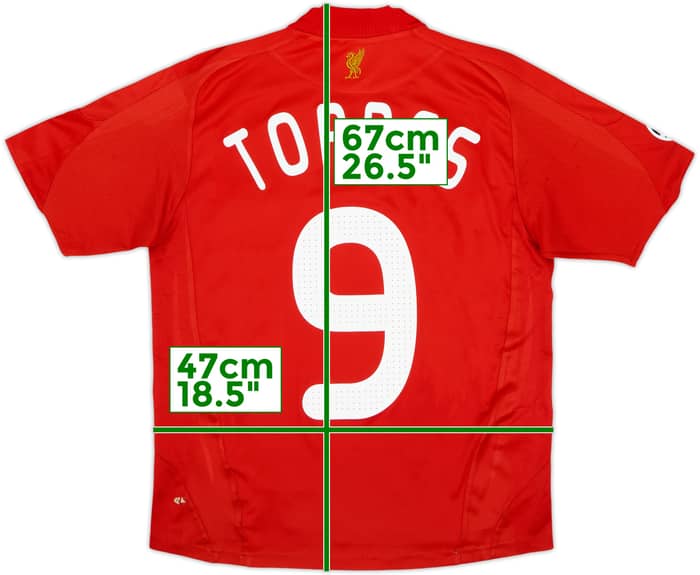 2008-10 Liverpool Home Shirt Torres #9 - 6/10 - (L.Boys)