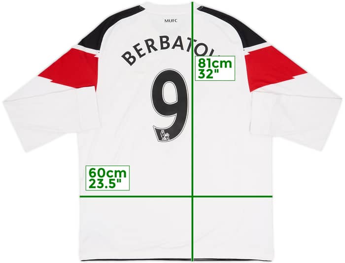 2010-12 Manchester United Away L/S Shirt Berbatov #9 - 8/10 - (XL)