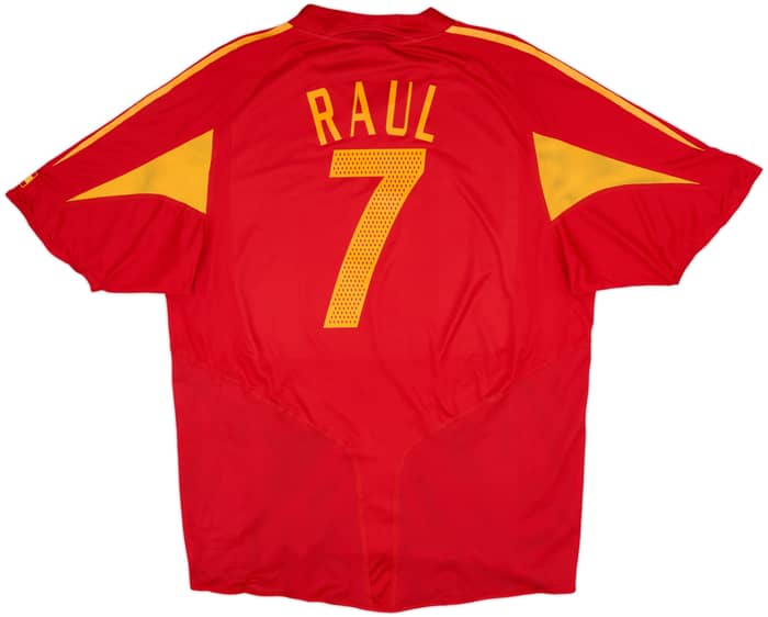 2004-06 Spain Home Shirt Raul #7 - 6/10 - (XL)
