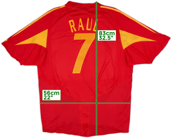 2004-06 Spain Home Shirt Raul #7 - 6/10 - (XL)