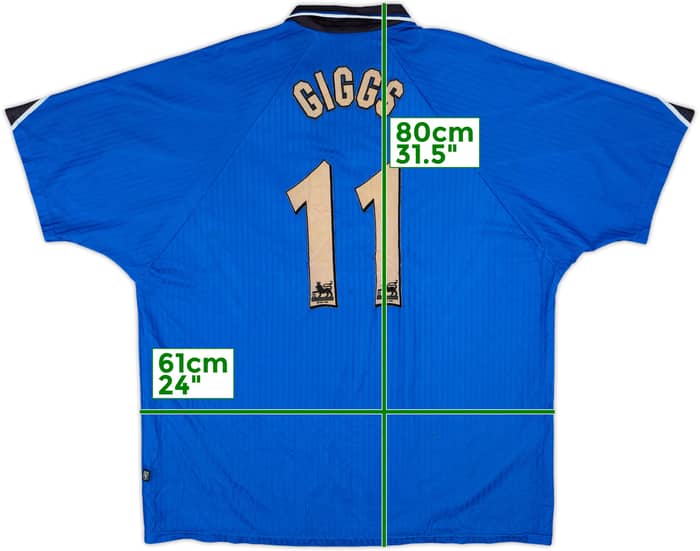 Camiseta de la tercera equipación del Manchester United 1996-98 Giggs #11 - 6/10 - (XXL)