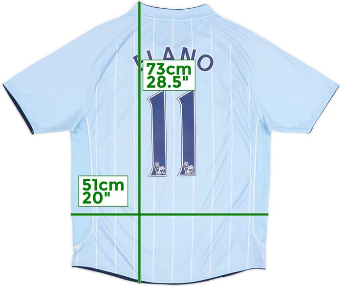 2007-08 Manchester City Camiseta Local Elano #11 - 8/10 - (L)