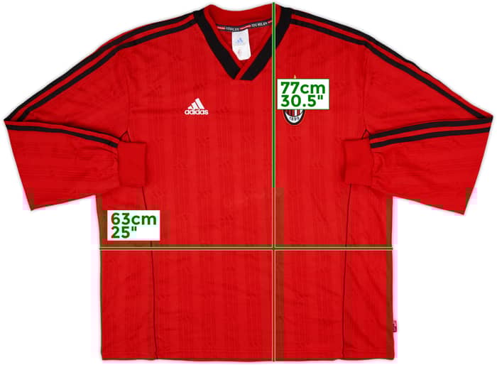 1999-00 AC Milan adidas Training L/S Shirt - 9/10 - (XL)