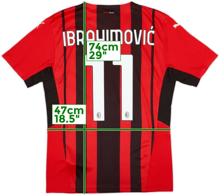 2021-22 AC Milan Prototype Home Shirt Ibrahimovic #11 (L)