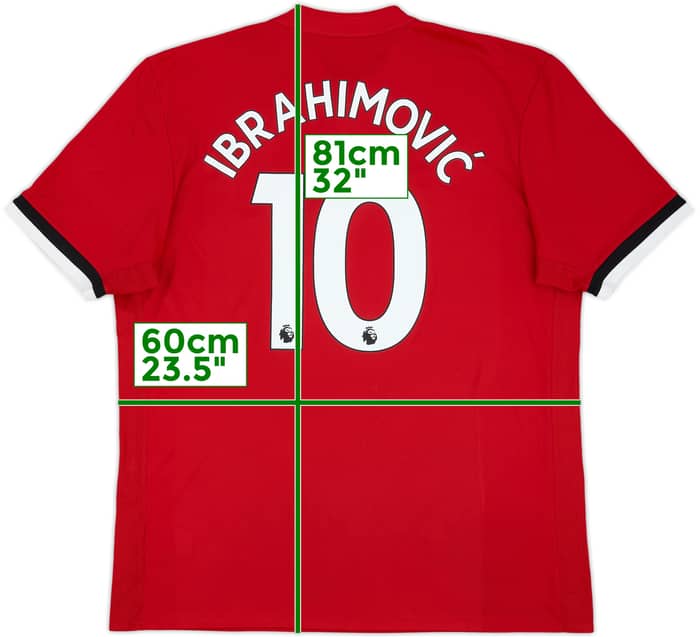 2017-18 Manchester United Home Shirt Ibrahimovic #10 - 6/10 - (XL)