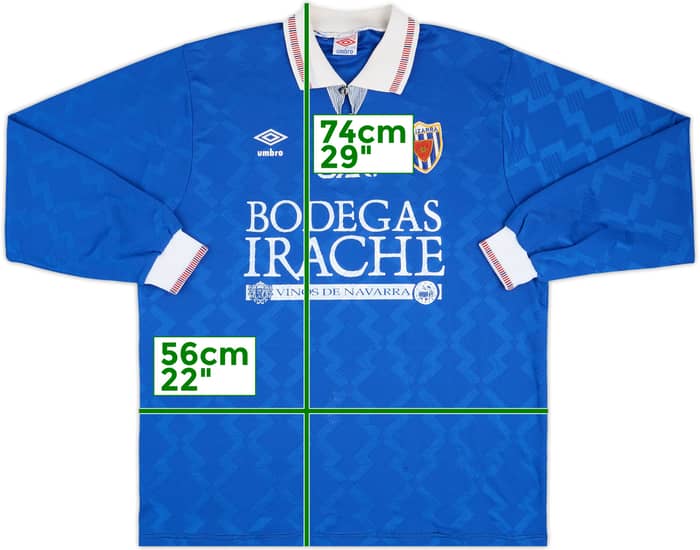 1992-93 C.D Izarra Match Issue Home L/S Shirt #8