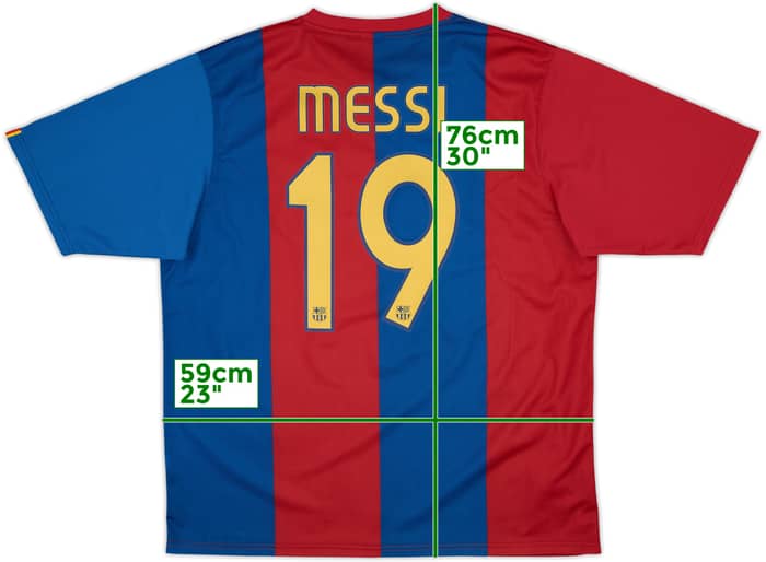 2006-07 Barcelona Basic Home Shirt Messi #19 - 8/10 - (XL)