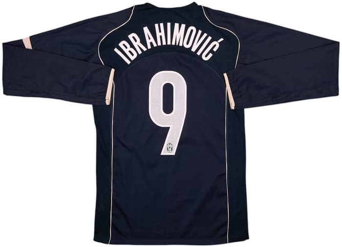 2004-05 Juventus Away L/S Shirt Ibrahimovic #9 - 4/10 - (XL)