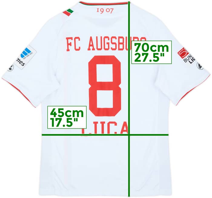 2012-13 Augsburg Home Shirt Luca #8 - 8/10 - (XS)