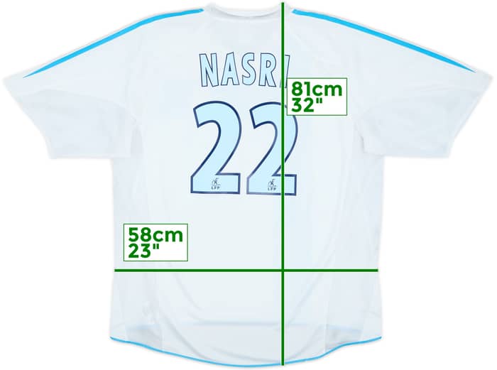 2004-05 Olympique Marseille Camiseta Local Nasri #22 - 8/10 - (XL)