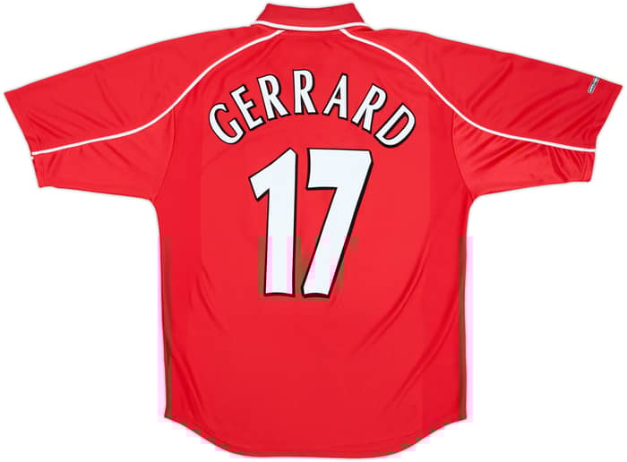 2000-02 Liverpool Home Shirt Gerrard #17 - 6/10 - (M)