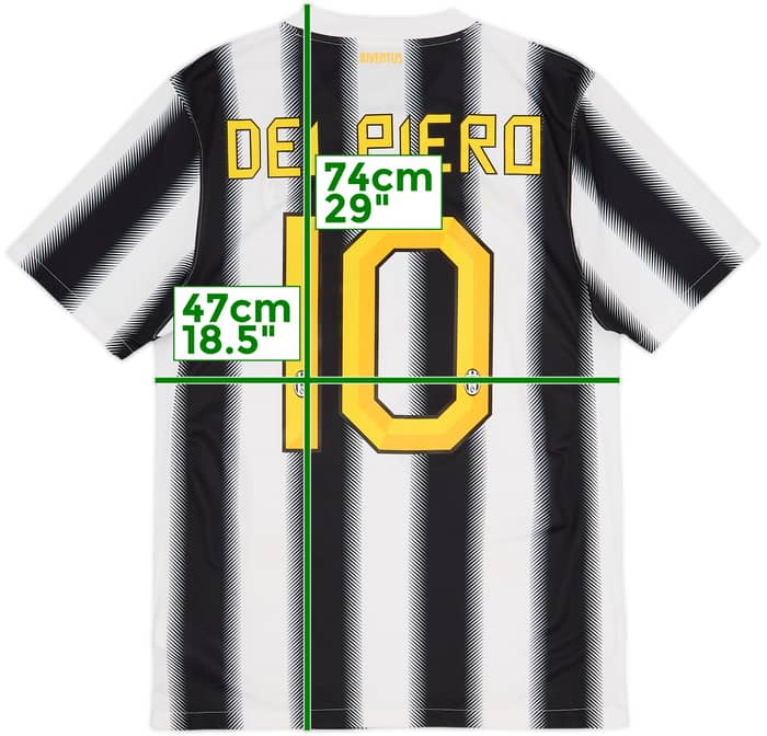 2011-12 Juventus Home Shirt Del Piero #10 - 7/10 - (S)