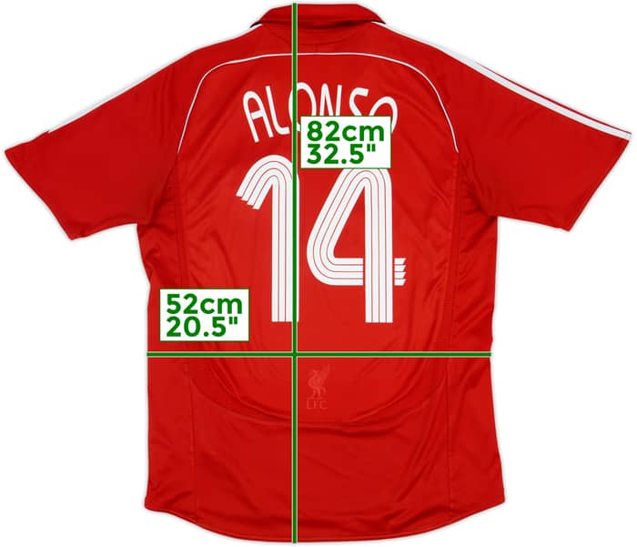 2006-08 Liverpool Home Shirt Alonso #14 - 6/10 - (L)