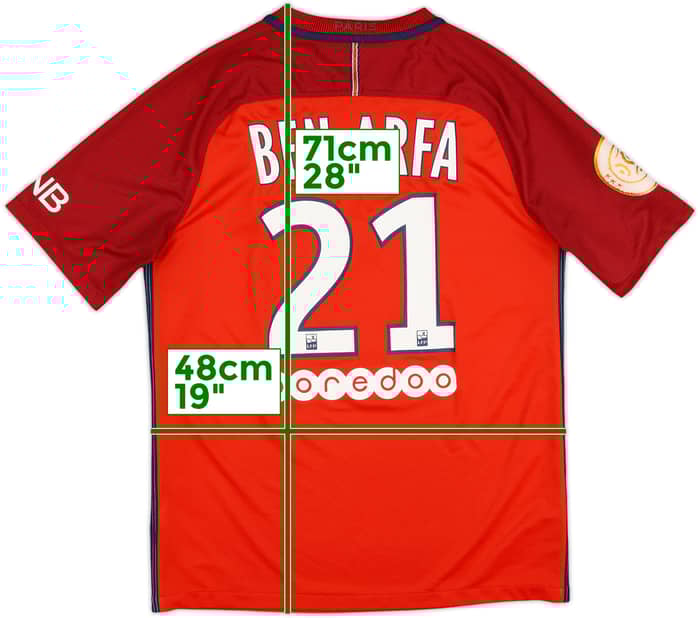 2016-17 Paris Saint-Germain Away Shirt Ben Arfa #21 - 5/10 - (M)