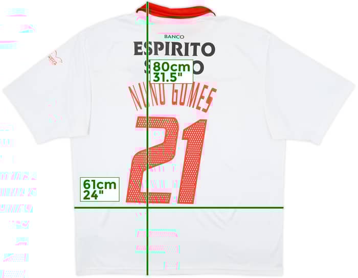 Camiseta de visitante del Benfica 2003-04 Nuno Gomes #21 - 8/10 - (XL)