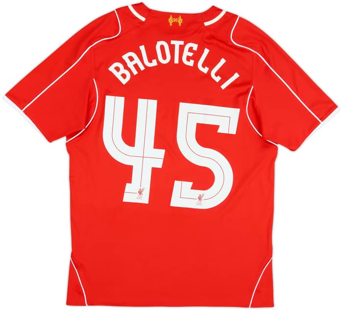 2014-15 Liverpool Home Shirt Balotelli #45 - 6/10 - (M)