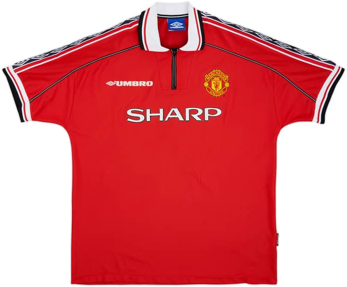 1998-00 Manchester United Home Shirt Beckham #7 - 8/10 - (XL)