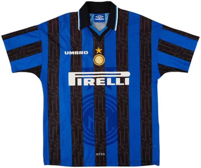 1996-97 Inter de Milán Camiseta Local Zanetti #4 - 6/10 - (L)
