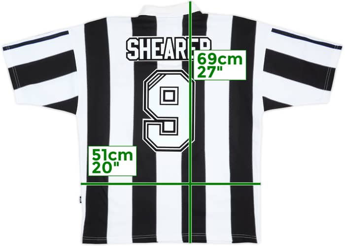 1995-97 Newcastle Home Shirt Shearer #9 - 9/10 - (M)