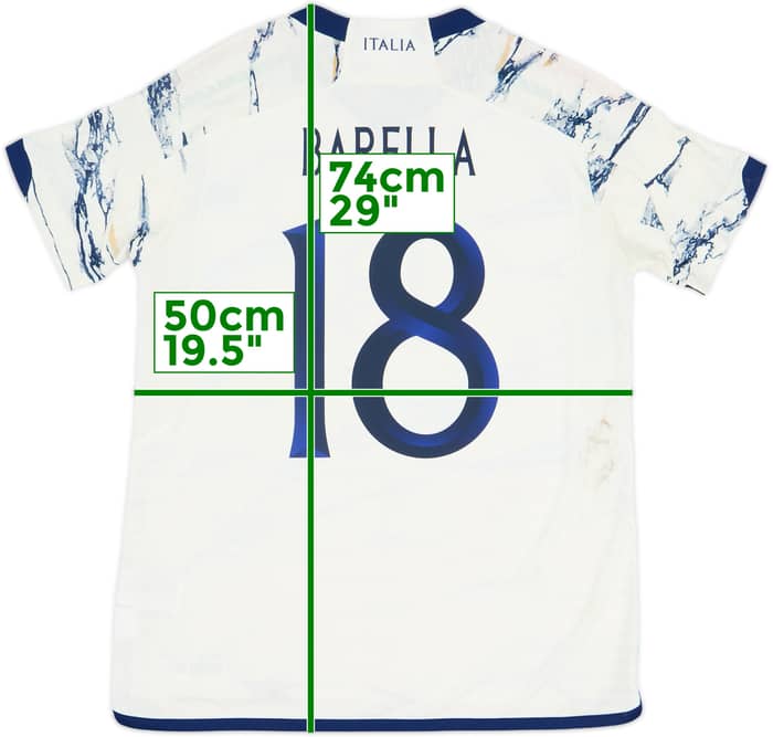 2023-24 Italy Authentic Away Shirt Barella #18 - 7/10 - (Women's L)