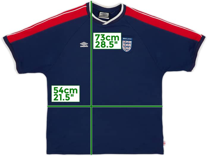 Camiseta de entrenamiento Umbro de Inglaterra 2000-01 - 6/10 - (XXL)