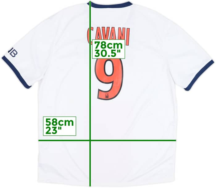 2013-14 Paris Saint-Germain Away Shirt Cavani #9 - 7/10 - (XL)