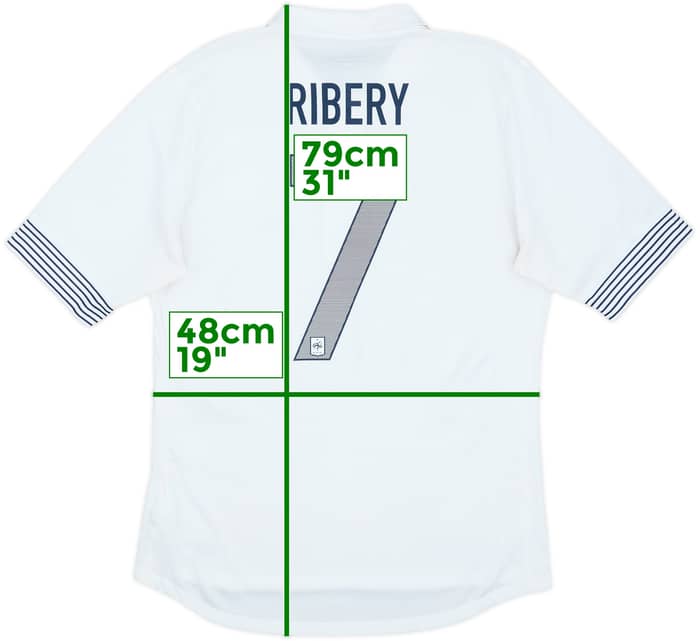 Camiseta de visitante de Francia 2012-13 versión jugador Ribery #7 - 6/10 - (L)