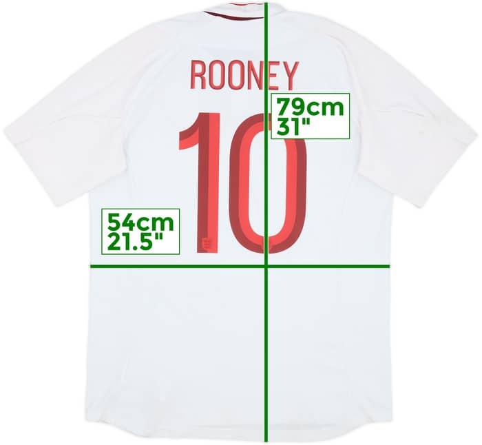 2012-13 England Home Shirt Rooney #10 - 6/10 - (L)
