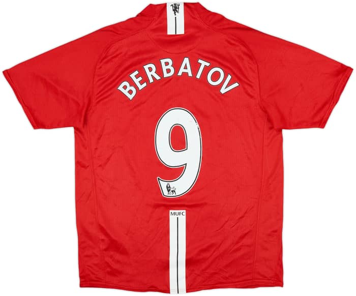 2007-09 Manchester United Home Shirt Berbatov #9 - 6/10 - (M)