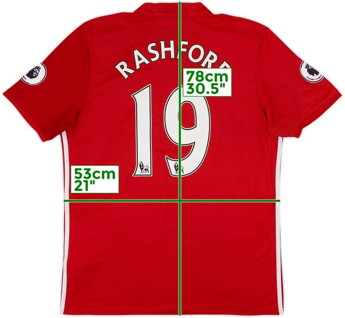 2016-17 Manchester United Home Shirt Rashford #19 - 5/10 - (L)