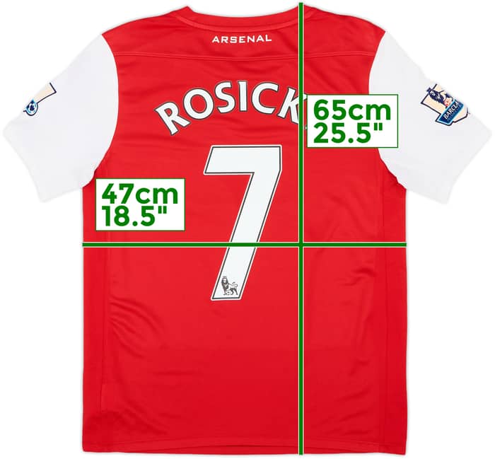2011-12 Arsenal Home Shirt Rosicky #7 - 6/10 - (XL.Boys)