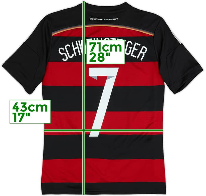 2014-15 Germany Away Shirt Schweinsteiger #7 - 7/10 - (XL.Boys)