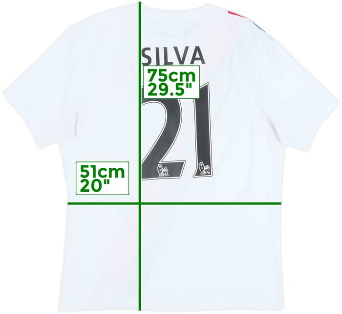 Camiseta de la tercera equipación del Manchester City 2009-11 Silva #21 - 9/10 - (L)