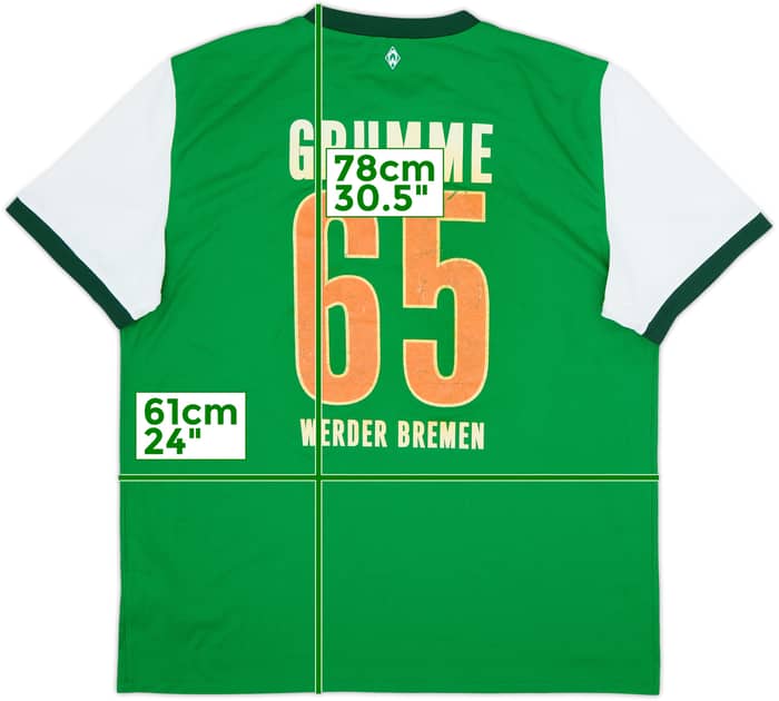 2009-10 Werder Bremen Home Shirt Grumme #65 - 5/10 - (XL)