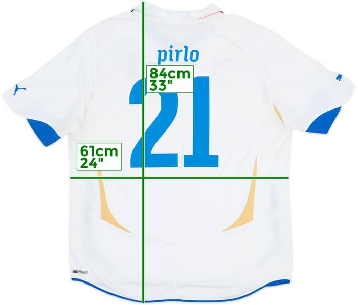 2010-12 Italy Away Shirt Pirlo #21 - 7/10 - (XXL)