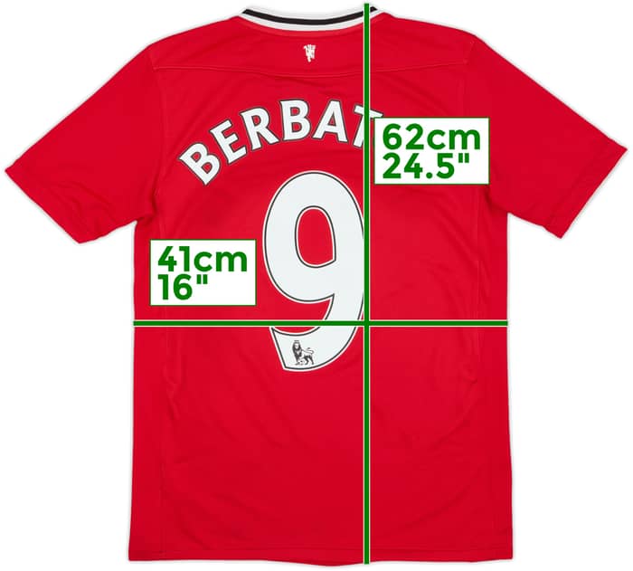 2011-12 Manchester United Home Shirt Berbatov #9 - 8/10 - (L.Boys)