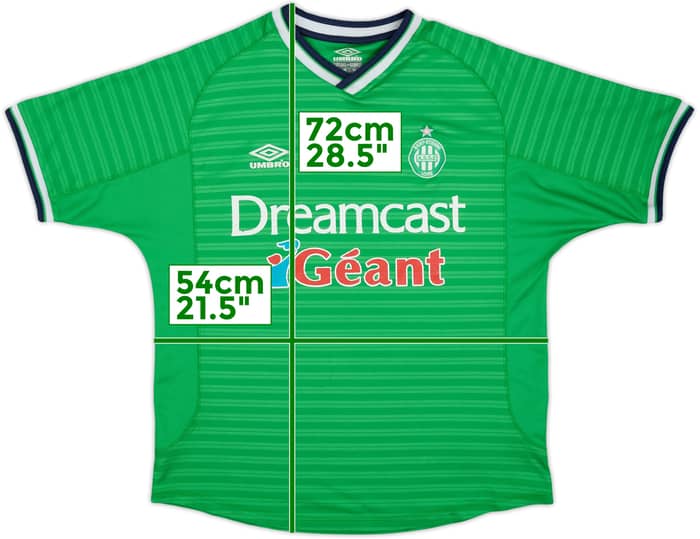 2000-01 Saint Etienne Home Shirt - 4/10 - (L)