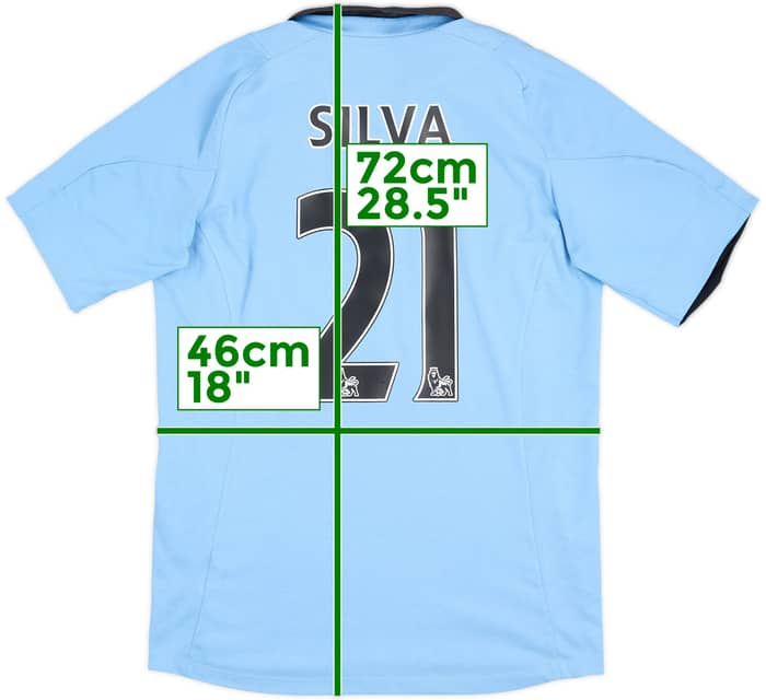 Camiseta de local del Manchester City 2012-13 Silva #21 - 9/10 - (M)