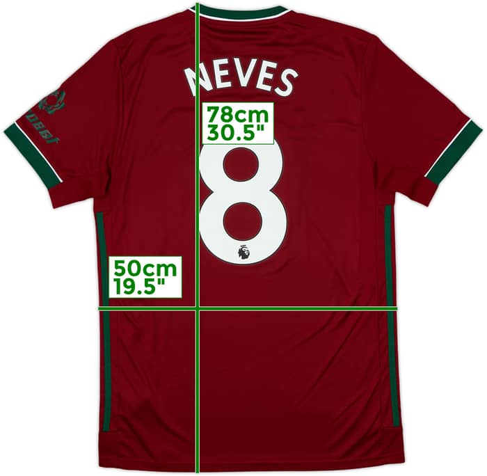 2020-21 Wolves Third Shirt Neves #8 - 10/10 - (M)