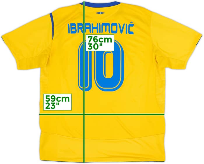 2005-06 Suecia Local Camiseta Ibrahimovic #10 - 8/10 - (XL)