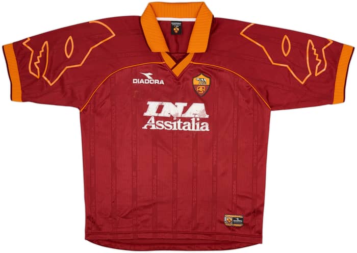 1999-00 Roma Home Shirt Totti #10 - 4/10 - (XXL)