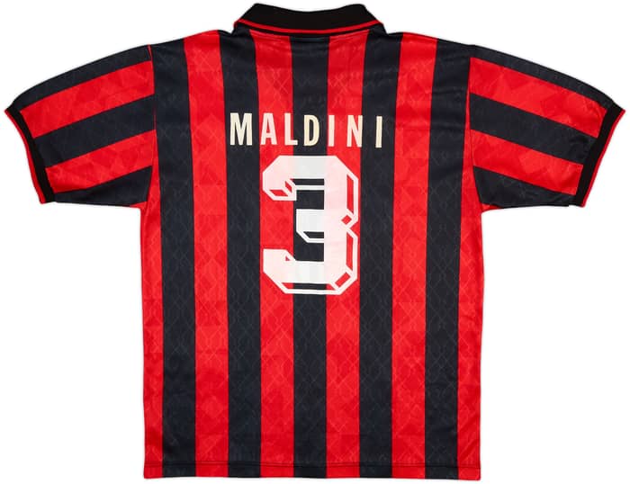 1994-95 AC Milan Home Shirt Maldini #3 - 7/10 - (L)