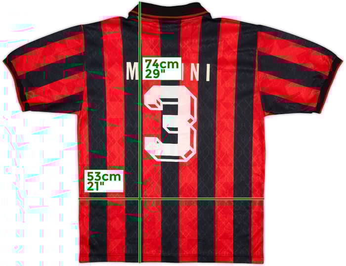 1994-95 AC Milan Home Shirt Maldini #3 - 7/10 - (L)