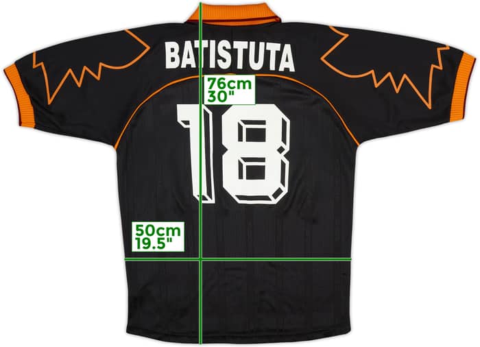 1999-00 Roma Third Shirt Batistuta #18 - 6/10 - (L)