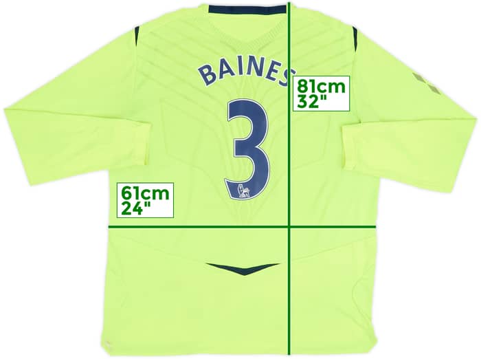 2008-09 Everton Third L/S Shirt Baines #3 - 7/10 - (XXL)