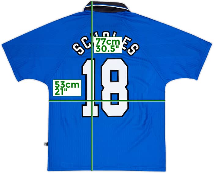 1996-98 Manchester United Third Shirt Scholes #18 - 8/10 - (M)