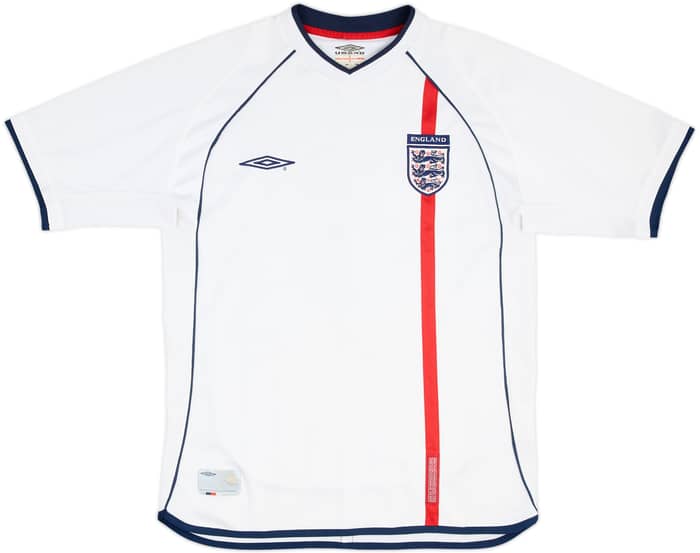 2001-03 England Home Shirt Beckham #7 - 6/10 - (M)